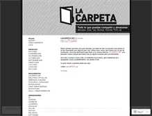 Tablet Screenshot of lacarpeta.wordpress.com