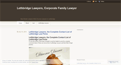 Desktop Screenshot of lethbridgelawyers.wordpress.com