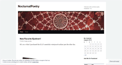 Desktop Screenshot of nocturnalpoetry.wordpress.com