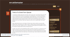 Desktop Screenshot of mrcattlemaster.wordpress.com