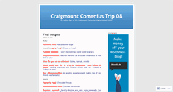 Desktop Screenshot of craigmountcomenius.wordpress.com