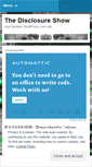 Mobile Screenshot of disclosureshow.wordpress.com