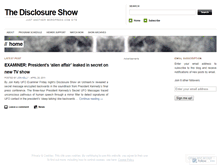 Tablet Screenshot of disclosureshow.wordpress.com