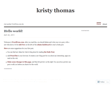 Tablet Screenshot of kristythom.wordpress.com