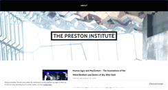 Desktop Screenshot of prestoninstitute.wordpress.com