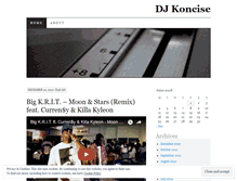 Tablet Screenshot of djkoncise.wordpress.com