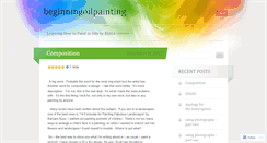 Desktop Screenshot of beginningoilpainting.wordpress.com
