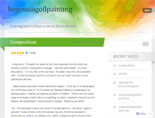 Tablet Screenshot of beginningoilpainting.wordpress.com