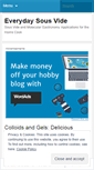 Mobile Screenshot of everydaysousvide.wordpress.com