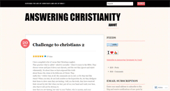 Desktop Screenshot of answeringchristanity.wordpress.com