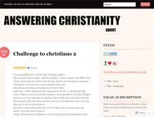 Tablet Screenshot of answeringchristanity.wordpress.com