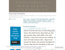 Tablet Screenshot of exposingfeminism.wordpress.com