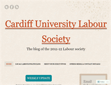 Tablet Screenshot of cardifflabourstudents.wordpress.com