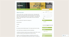 Desktop Screenshot of belikke.wordpress.com