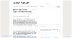 Desktop Screenshot of isgodgreat.wordpress.com