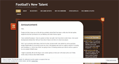 Desktop Screenshot of footballsnewtalent.wordpress.com