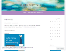 Tablet Screenshot of mycollegesurvival.wordpress.com