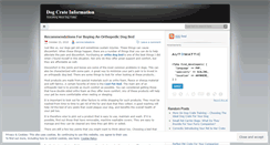 Desktop Screenshot of dogcrateinformation.wordpress.com