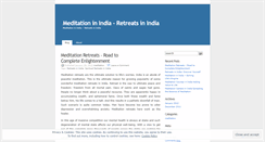 Desktop Screenshot of meditationinindiaretreatsinindia.wordpress.com