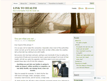 Tablet Screenshot of linktohealth.wordpress.com