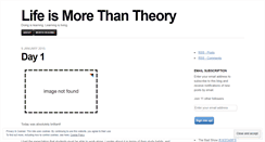 Desktop Screenshot of lifemorethantheory.wordpress.com