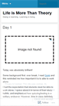Mobile Screenshot of lifemorethantheory.wordpress.com
