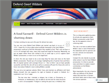 Tablet Screenshot of defendgeertwilders.wordpress.com