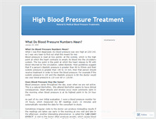 Tablet Screenshot of highbloodpressuretreatment.wordpress.com