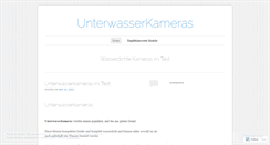 Desktop Screenshot of kameraunterwasser.wordpress.com
