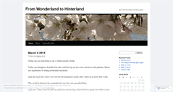 Desktop Screenshot of fromwonderlandtohinterland.wordpress.com