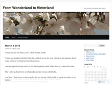 Tablet Screenshot of fromwonderlandtohinterland.wordpress.com