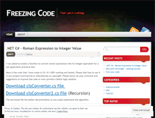 Tablet Screenshot of freezingcode.wordpress.com