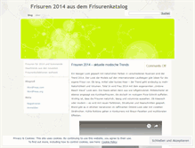 Tablet Screenshot of frisurenkatalog.wordpress.com