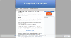 Desktop Screenshot of farmvillecashsecrets.wordpress.com