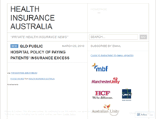 Tablet Screenshot of healthinsuranceaustralia.wordpress.com