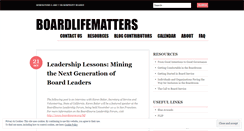 Desktop Screenshot of boardlifematters.wordpress.com