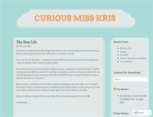 Tablet Screenshot of curiousmisskris.wordpress.com