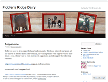 Tablet Screenshot of fiddlersridgedairy.wordpress.com