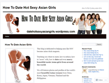 Tablet Screenshot of datehotsexyasiangirls.wordpress.com