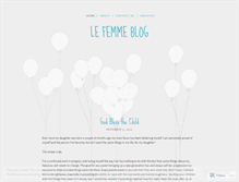 Tablet Screenshot of lefemmeblog.wordpress.com