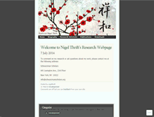 Tablet Screenshot of nigelthrift.wordpress.com
