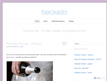 Tablet Screenshot of beckado.wordpress.com