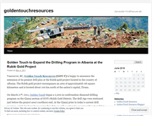Tablet Screenshot of goldentouchresources.wordpress.com