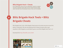 Tablet Screenshot of blitzbrigadehackcheatsfree.wordpress.com