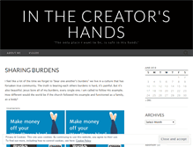 Tablet Screenshot of inthecreatorshands.wordpress.com