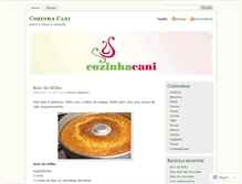 Tablet Screenshot of cozinhacani.wordpress.com