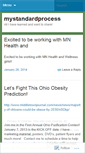 Mobile Screenshot of mystandardprocess.wordpress.com