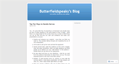 Desktop Screenshot of butterfieldspeaks.wordpress.com