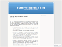 Tablet Screenshot of butterfieldspeaks.wordpress.com