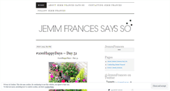 Desktop Screenshot of jemmfrances.wordpress.com